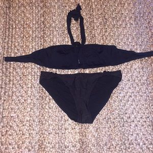 H&M Black halter bikini